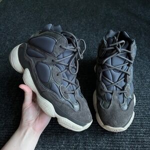 Adidas Yeezy 500 High Slate Mens 8.5 Grey Suede Leather Sneakers streetwear